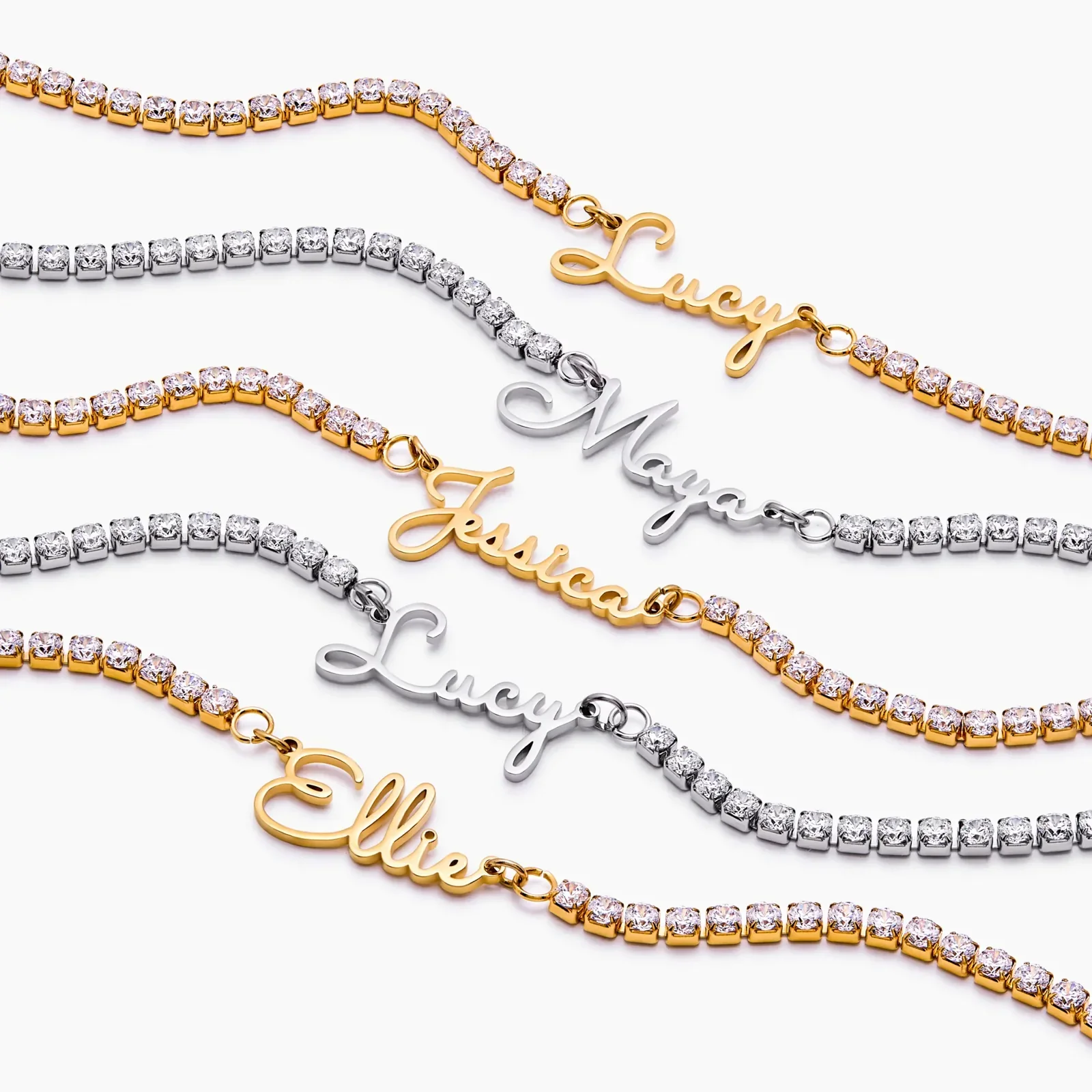 Personalized Signature Tennis Necklace - Image 3