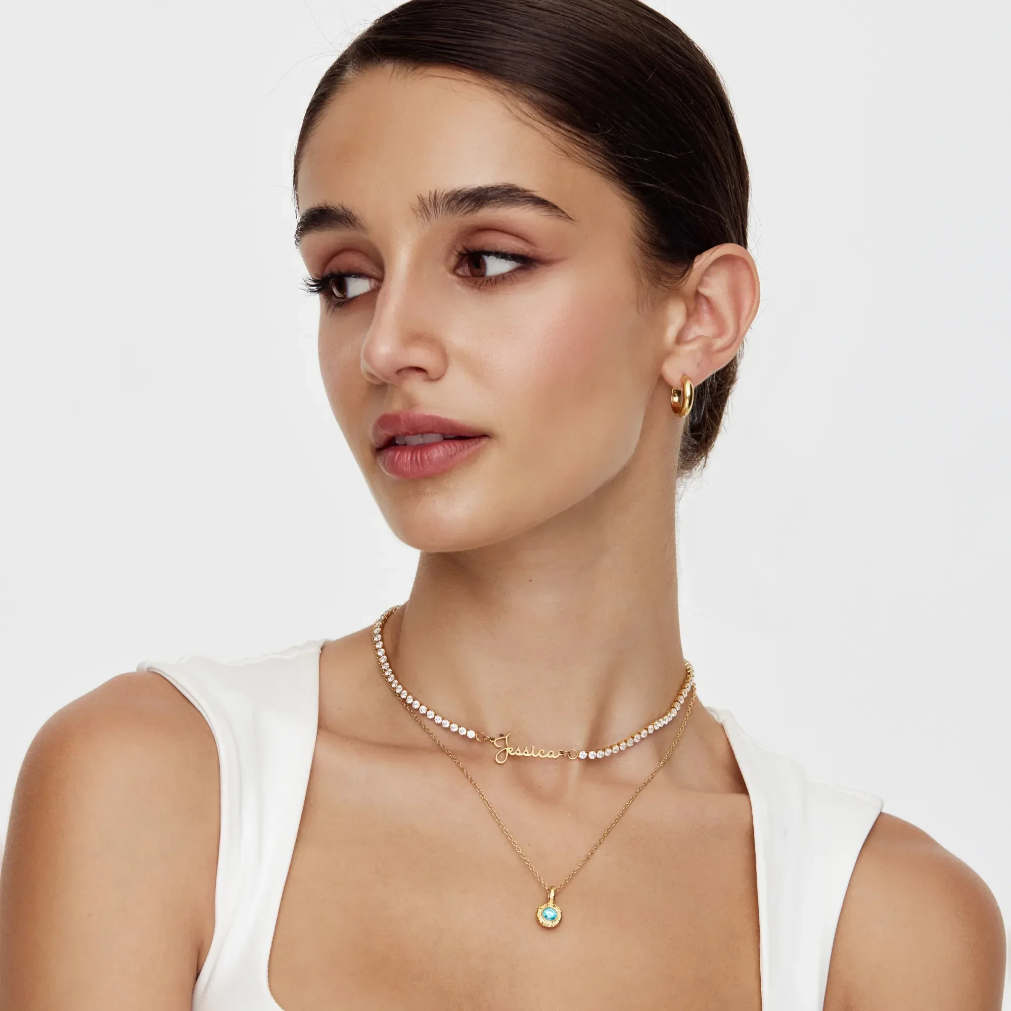 Personalized Signature Tennis Necklace - Image 5