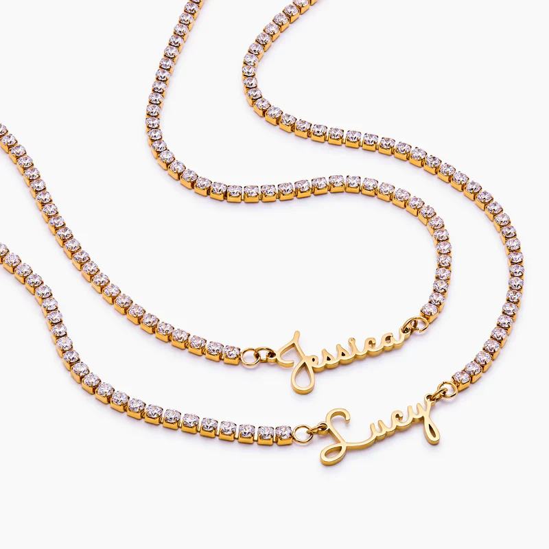 Personalized Signature Tennis Necklace - Image 6