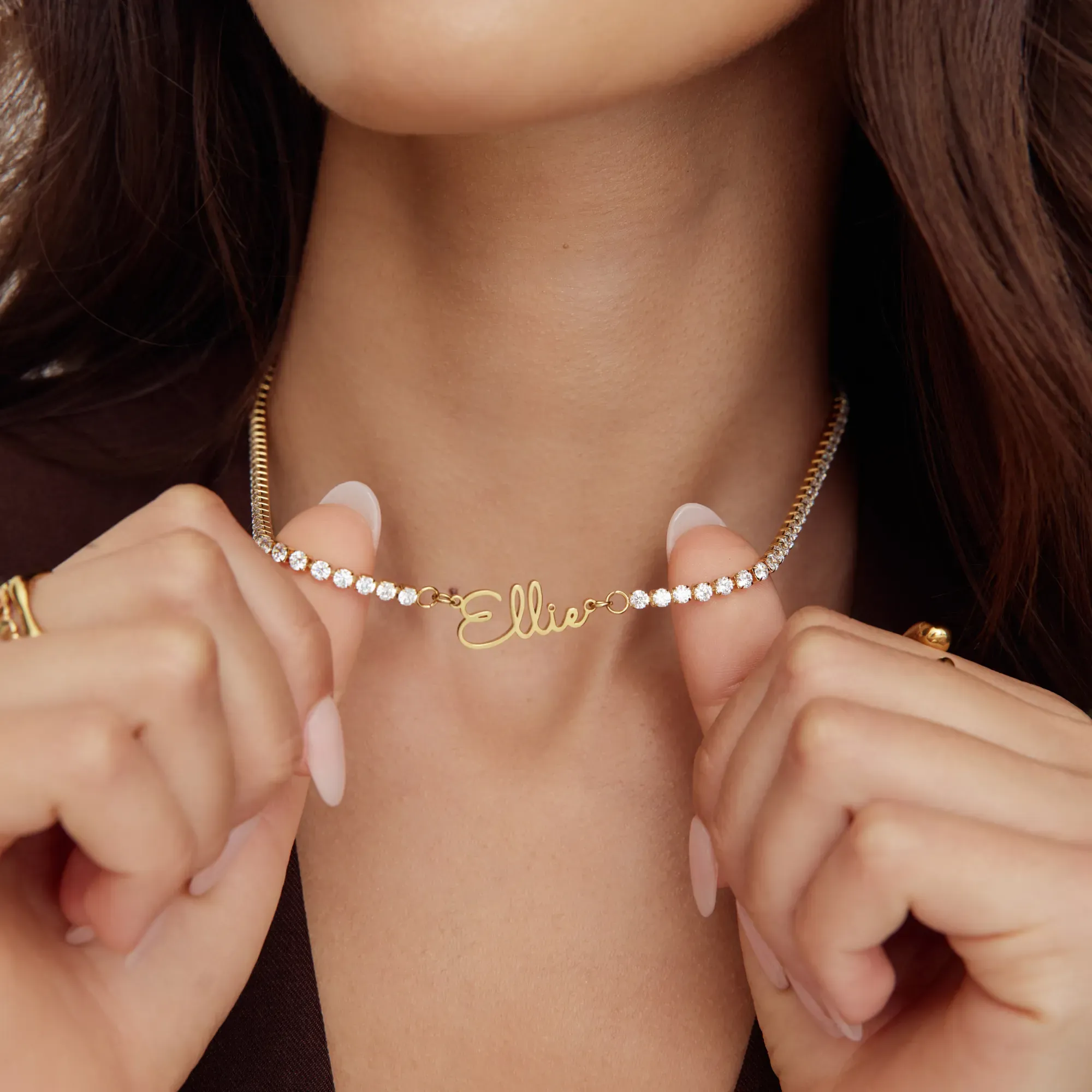 Personalized Signature Tennis Necklace - Image 8